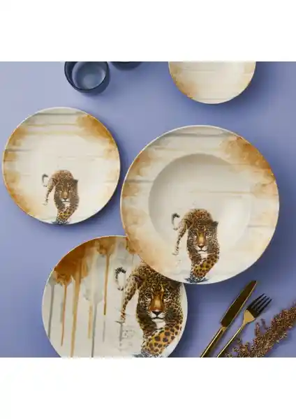 Güral Porselen Camelıa 4 Parça Tek Kişilik Yemek Takımı Modern ve Dayanıklı Tasarım