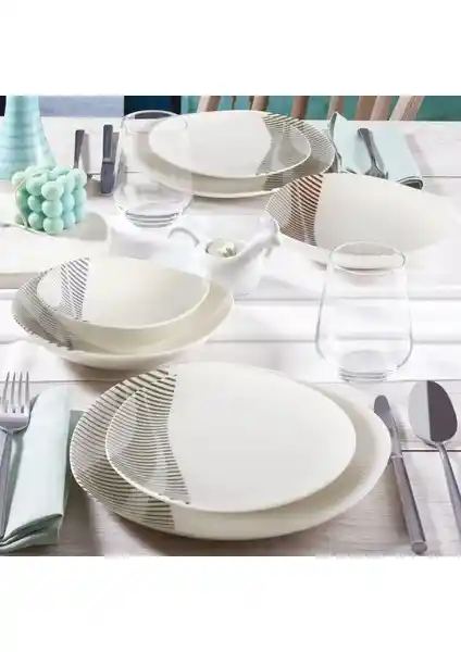 Güral Porselen Güral Roden 24 Parça Yemek Takımı Şık ve Dayanıklı Tasarımıyla Mutfaklara Zarafet Katıyor