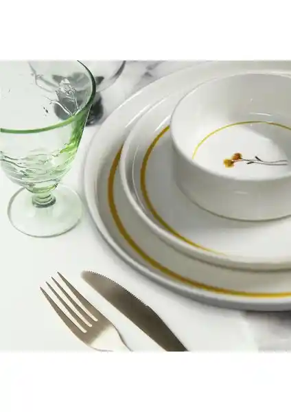 Güral Porselen İris 18 Parça Yemek ve Sunum Seti: Şıklık ve Fonksiyonellik Bir Arada