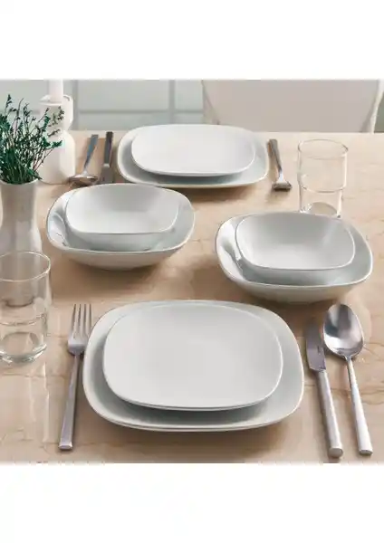 Güral Porselen Mimoza 24 Parça 6 Kişilik Yemek Takımı Estetik ve Dayanıklılık