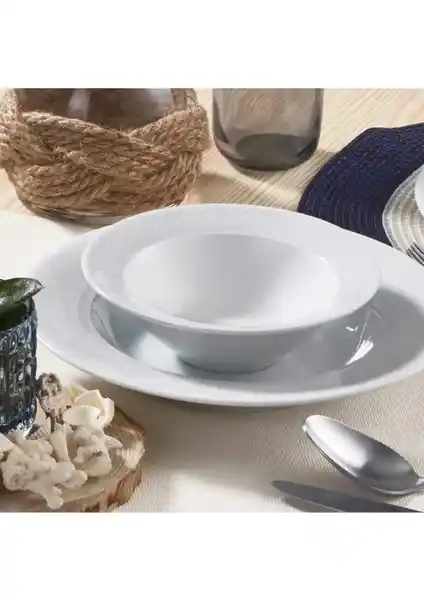 Güral Porselen Okyanus 18 Parça 6 Kişilik Modern ve Dayanıklı Yemek Takımı