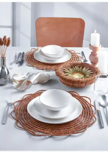 Güral Porselen Roden 24 Parça Yemek Takımı - Şık ve Dayanıklı Porselen Seti