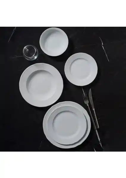 Güral Venedik 24 Parça Porselen Yemek Takımı Şık ve Dayanıklı Tasarım