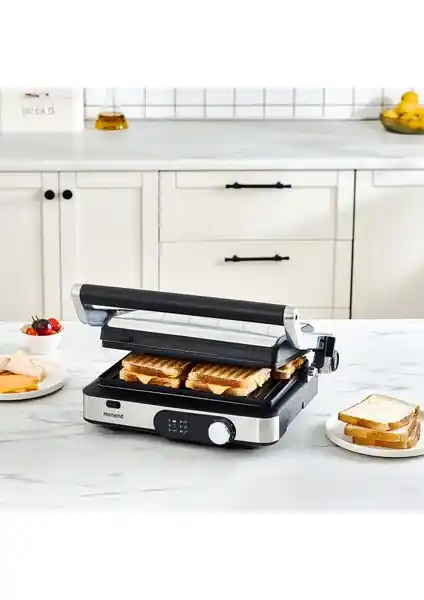 Homend Grilliant 1347H Inox Gövdesiyle Yüksek Performanslı Tost ve Izgara Makinesi