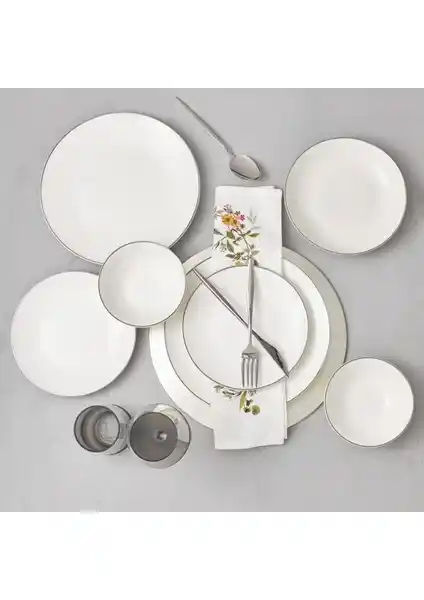 Karaca Alicia 24 Parça 6 Kişilik Porselen Yemek Takımı Modern ve Şık Tasarım