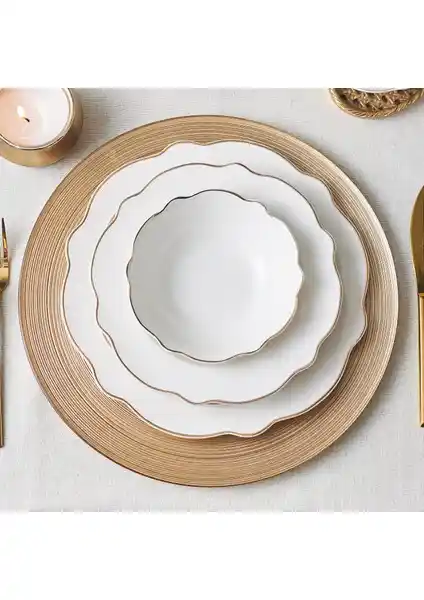 Karaca Daisy Gold Wave Shape 24 Parça 6 Kişilik Porselen Yemek Takımı İnceleme ve Özellikleri