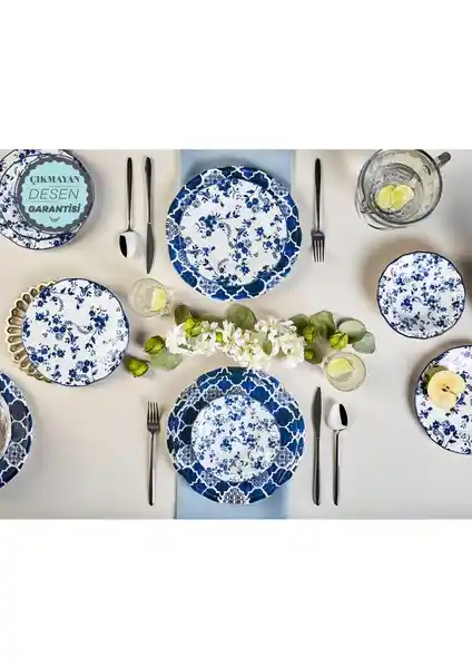 Karaca Deep Blue 24 Parça Yemek Takımı: Estetik ve Dayanıklılık Sunan Mavi Set
