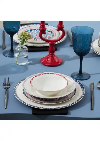 Karaca Elegance Bone Ancient 24 Parça 6 Kişilik Yemek Takımı Şık ve Dayanıklı Tasarım