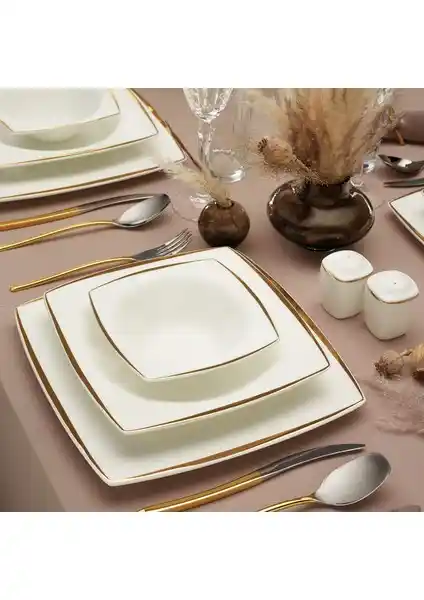 Karaca Fine Pearl Agate 62 Parça 12 Kişilik İnci Yemek Takımı Şık ve Dayanıklı Tasarım