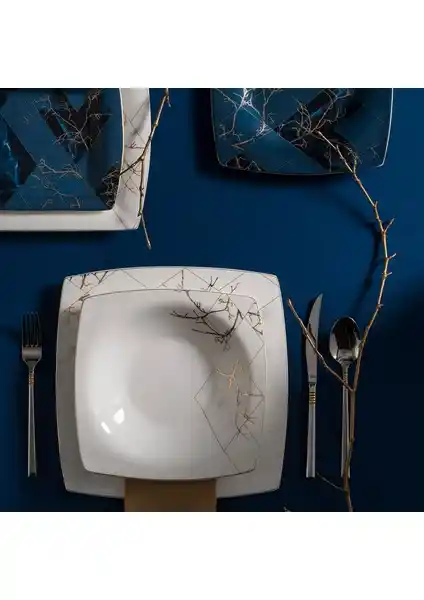 Karaca Fine Pearl Midnight 62 Parça 12 Kişilik Porselen Yemek Takımı İncelenmesi