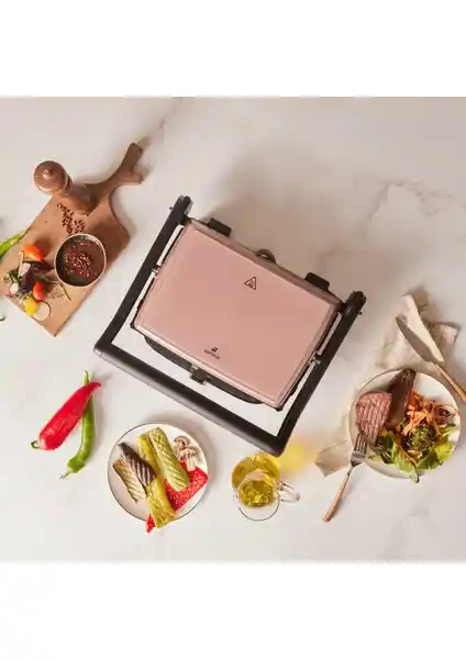 Karaca Gastro Grill Glass Premium 2400W Rosegold: Şık ve Fonksiyonel Mutfak Ürünü
