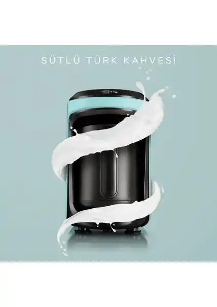 Karaca Hatır Hüps Sütlü Türk Kahve Makinesi Aqua Green ile Geleneksel ve Modern Kahve Deneyimi