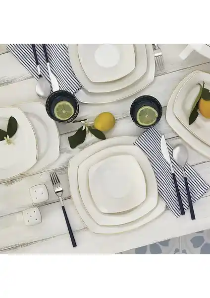 Karaca Lacie Gold 60 Parça 12 Kişilik Porselen Yemek Takımı Şıklık ve Fonksiyonellik Sunar