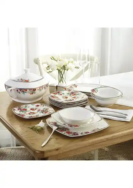 Karaca Martina Pink 60 Parça 12 Kişilik Porselen Yemek Takımı Şık ve Dayanıklı Tasarım