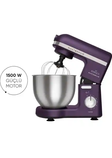 Karaca Mastermaid Chef Stand Mikser Grape Purple 1500W Güçlü ve Şık Mutfak Aleti