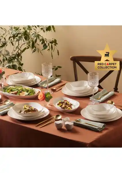 Karaca Red Carpet Collection Streamline Middle 56 Parça 12 Kişilik Modern Yemek Takımı