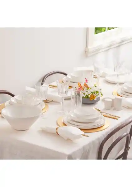 Karaca Streamline New Saturn Gold 59 Parça 12 Kişilik Modern ve Şık Yemek Takımı