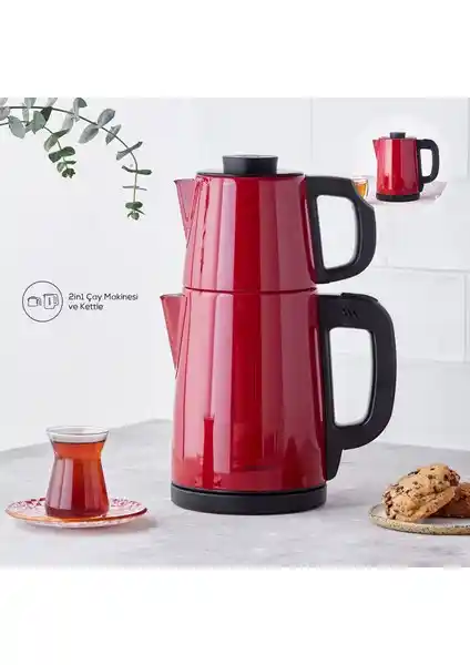 Karaca Tea Break Kırmızı Çelik Su Isıtıcı ve Çay Makinesi Detaylı İnceleme ve Özellikleri