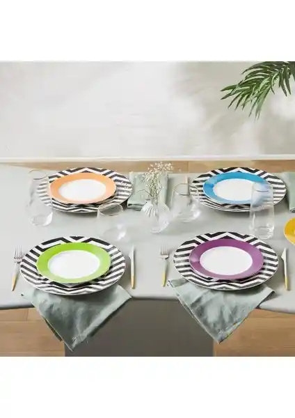 Karaca Zigzag 12 Parça 6 Kişilik Porselen Yemek Takımı Estetik ve Fonksiyonel Tasarım