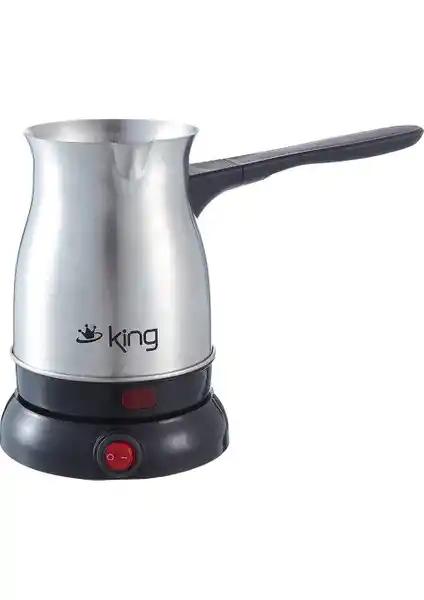 King K 442 Telveli Türk Kahvesi Makinesi Gri, Modern ve Kullanışlı Tasarım