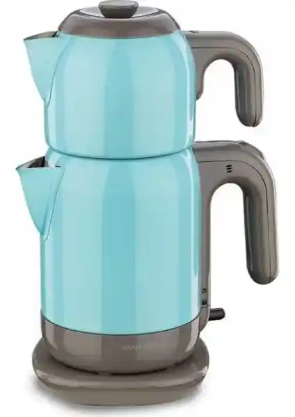 Korkmaz A369-10 Demtez Çay Makinesi Turkuaz Modern Tasarım ve Üstün Fonksiyonellik