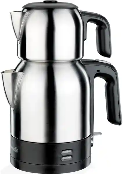 Korkmaz Demkolik SatinSiyah Elektrikli Çaydanlık: Modern Tasarım ve İşlevsellik