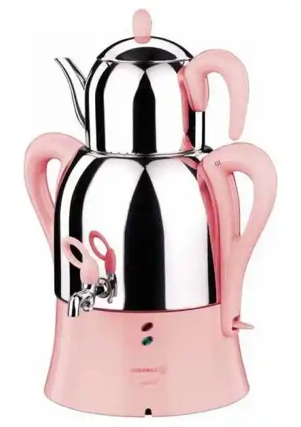 Korkmaz InoxPembe Semaver: Modern Tasarım ve Yüksek Performanslı Çay Makinesi