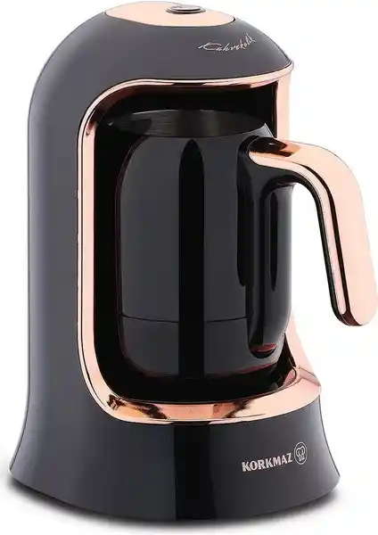 Korkmaz Kahvekolik Deluxe Otomatik Kahve Makinesi Siyah Rose 40 Yıllık Deneyimle Kalite ve Şıklık