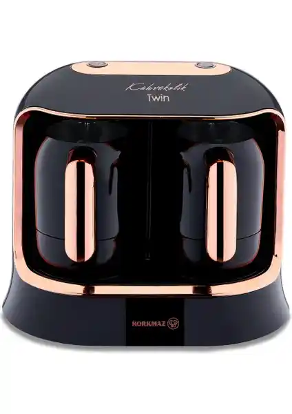 Korkmaz Kahvekolik Deluxe Twin Siyah Rose Gold Kahve Makinesi Detaylı İnceleme ve Özellikler