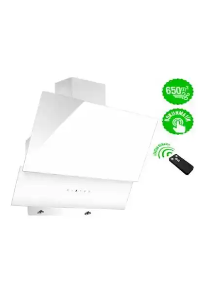 Kumtel KO-735 Uzaktan Kumandalı Beyaz Davlumbaz Modern Mutfaklar İçin Tasarlanmış Şık ve Güçlü Model