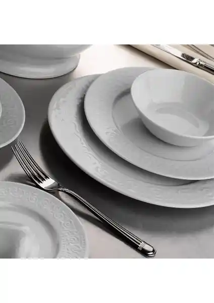 Kütahya Porselen Açelya 53 Parça Yemek Takımı Şıklık ve Fonksiyonellik Sunar