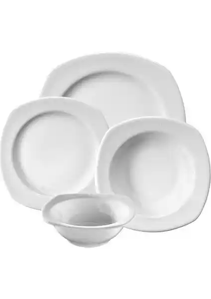 Kütahya Porselen Çisil 48 Parça 12 Kişilik Modern ve Dayanıklı Yemek Takımı