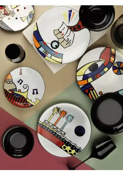 Kütahya Porselen Free Time 24 Parça 6 Kişilik Yemek Takımı Estetik ve Dayanıklılık