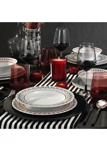 Kütahya Porselen Leonberg 24 Parça 6 Kişilik Yemek Takımı, Estetik ve Dayanıklılık Sunar