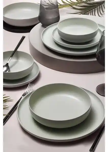 Kütahya Porselen Moderna 16 Parça Dört Kişilik Modern ve Dayanıklı Yemek Takımı