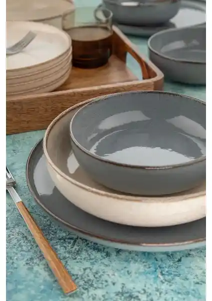 Kütahya Porselen Moderna 16 Parça Dört Kişilik Yemek Takımı Estetik ve Dayanıklı Tasarım