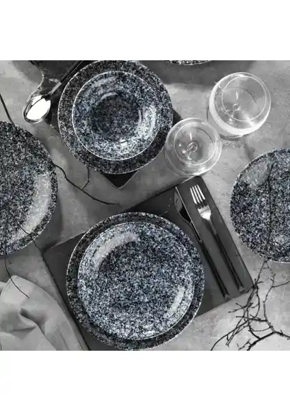 Kütahya Porselen Nano Krem 24 Parça 6 Kişilik Yemek Takımı Estetik ve Dayanıklı Tasarım