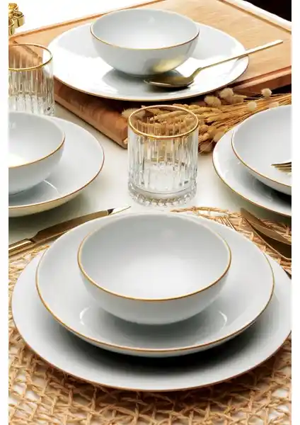 Kütahya Porselen Venüs 18 Parça 6 Kişilik Yemek Takımı Şık ve Dayanıklı Tasarım