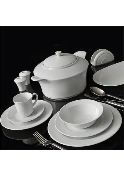 Kütahya Porselen Zümrüt 83 Parça Yemek Takımı Günlük ve Özel Kullanımlar İçin