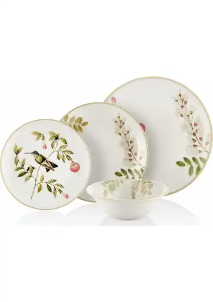 Mia Viona Porselen Yemek Seti 24 Parça Şık ve Dayanıklı Sofra Takımı