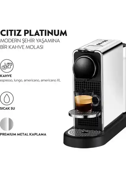 Nespresso C140 Citiz Kahve Makinesi: Modern ve Güçlü Tasarımıyla Kaliteli Kahve Deneyimi