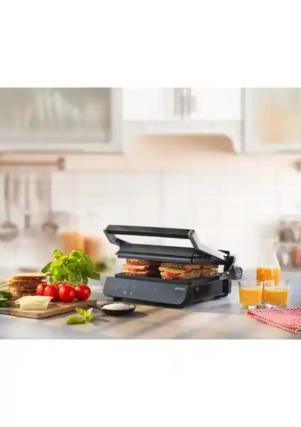 Onvo OVTST01 5 Programlı LED Ekranlı Tost Makinesi ve Çok Fonksiyonlu Mutfak Cihazı