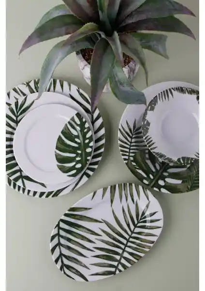 Porland 32 Parça Botanik Yemek Takımı: Şık ve Dayanıklı Porselen Seti