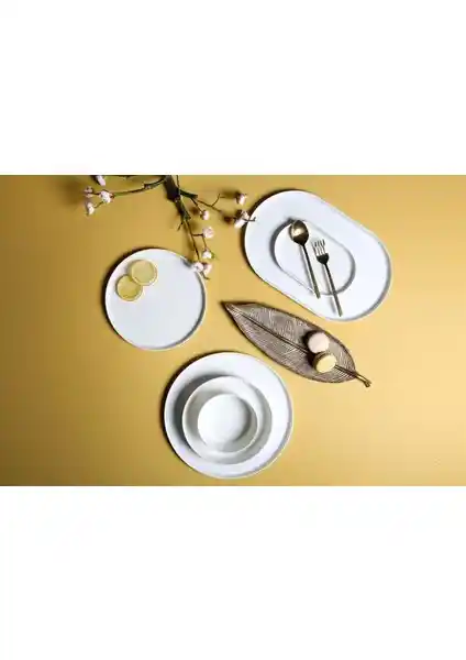 Porland Chopin Alumilite 27 Parça 6 Kişilik Porselen Yemek Takımı Modern ve Dayanıklı