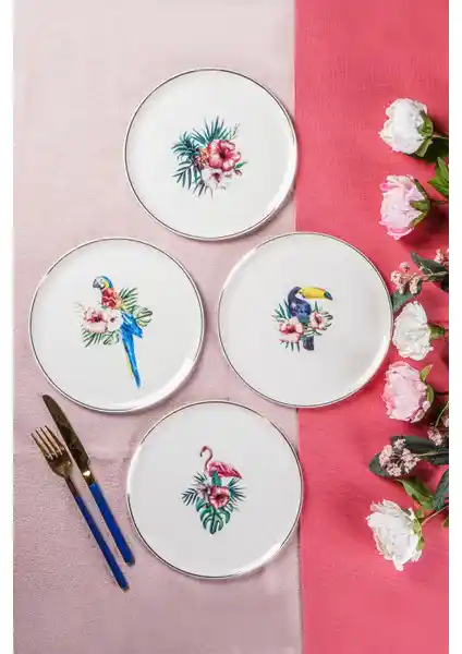 Porland Exotic Desen Pasta Tabağı Seti ile Şık ve Canlı Sofralar Yaratın