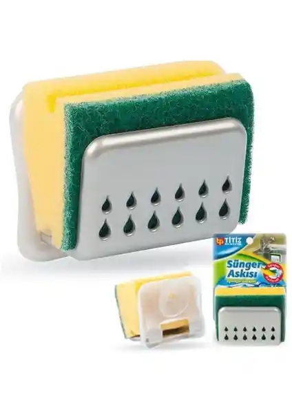 Practika Buffer Vantuzlu Sünger Askısı ile Mutfakta Hijyen ve Düzeni Sağlayın