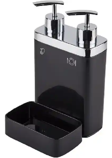Primanova Viva Siyah Mutfak Sıvı Sabunluk ve Süngerli Tasarımıyla Estetik ve İşlevsel Çözüm