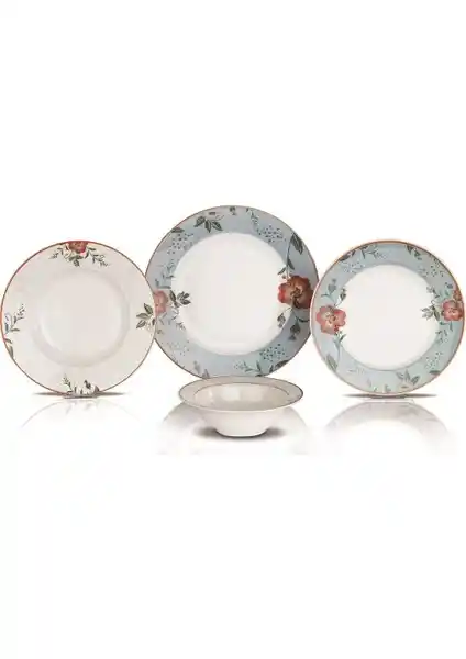 Schafer Posy 24 Parça Mavi Porselen Yemek Takımı Detayları ve Kullanım Özellikleri