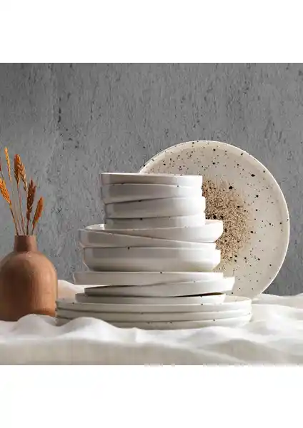 Schafer Vita 24 Parça Bej Yemek Takımı Estetik ve Dayanıklı Tasarım