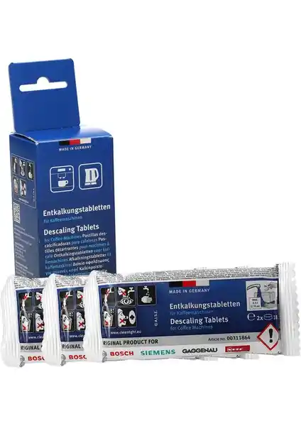 Siemens Kahve Makineleri İçin Güçlü Kireç Çözücü Tableti Temizlik ve Bakım Ürünü